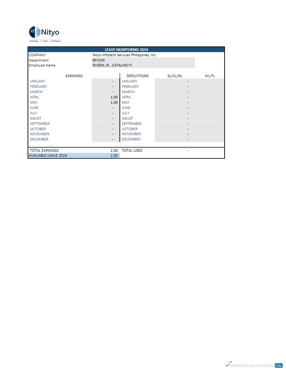 Download Nityo Infotech Services Philippines payslip template in Word and PDF formats.pdf, 2 Photoshop template